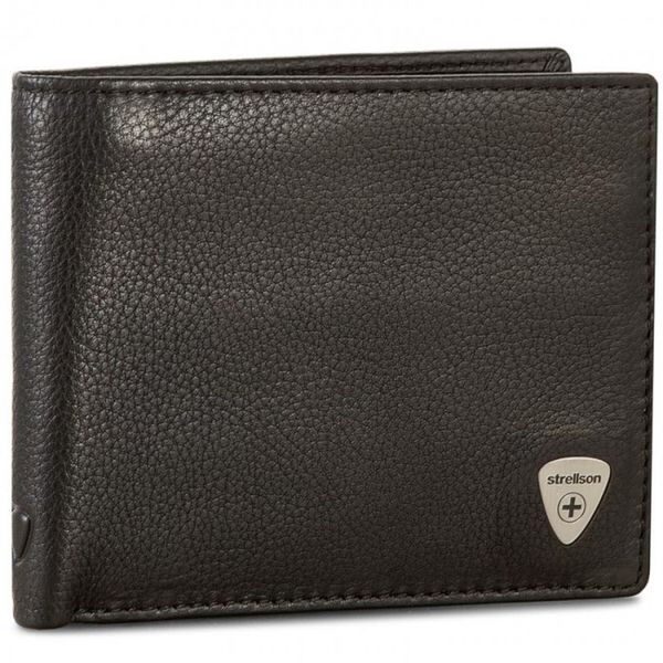 Strellson Голям мъжки портфейл Strellson Harrison 4010001047 Черен