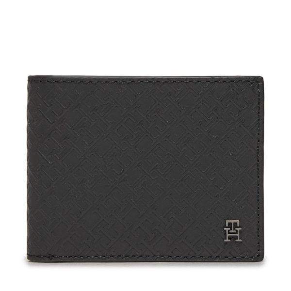 Tommy Hilfiger Голям мъжки портфейл Tommy Hilfiger Th Monogram Mini Cc Wallet AM0AM11849 Black BDS