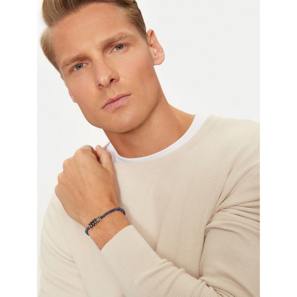 Diesel Гривна Diesel Blue Agate Beaded Bracelet DX1544040 Син