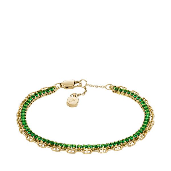 Fossil Гривна Fossil Heritage D-Link Glitz JA7272710 Златист