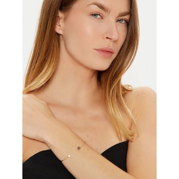 Tory Burch Гривна Tory Burch Kira Pearl Cuff 157968 Златист