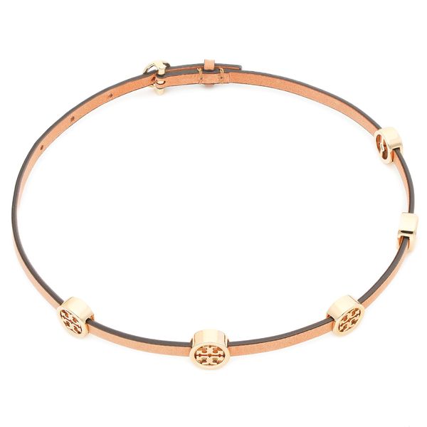 Tory Burch Гривна Tory Burch Miller Double-Wrap Bracelet 82720 Кафяв