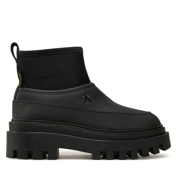 Calvin Klein Jeans Гумени ботуши Calvin Klein Jeans Flatform Rainboot Low Mg R YW0YW01560 Черен