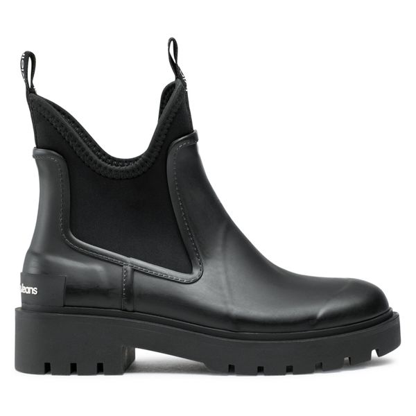 Calvin Klein Jeans Гумени ботуши Calvin Klein Jeans Mid Rainboot Chelsea YW0YW01034 Черен
