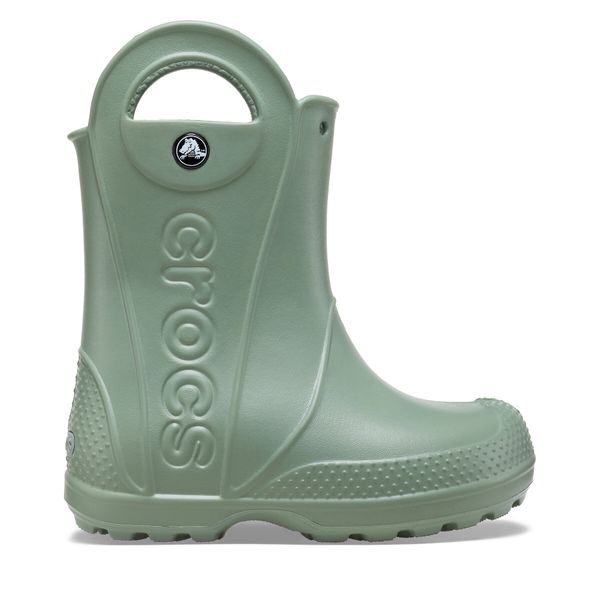 Crocs Гумени ботуши Crocs Handle Rain Boot Kids 12803 Зелен