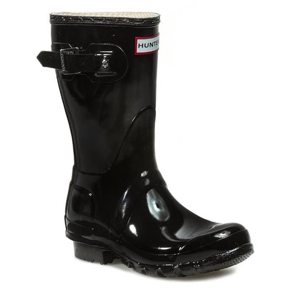 Hunter Гумени ботуши Hunter Original Gloss Short WFS1000RGL Черен