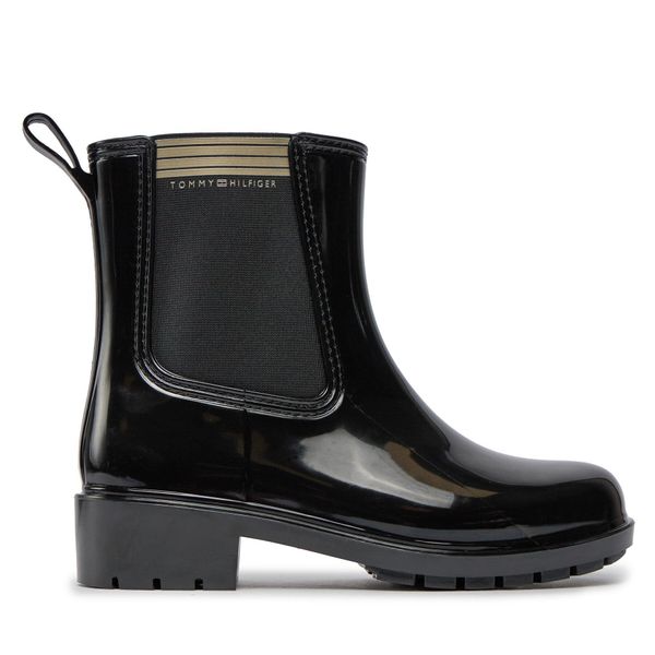 Tommy Hilfiger Гумени ботуши Tommy Hilfiger Essential Tommy Rainboot FW0FW07760 Черен