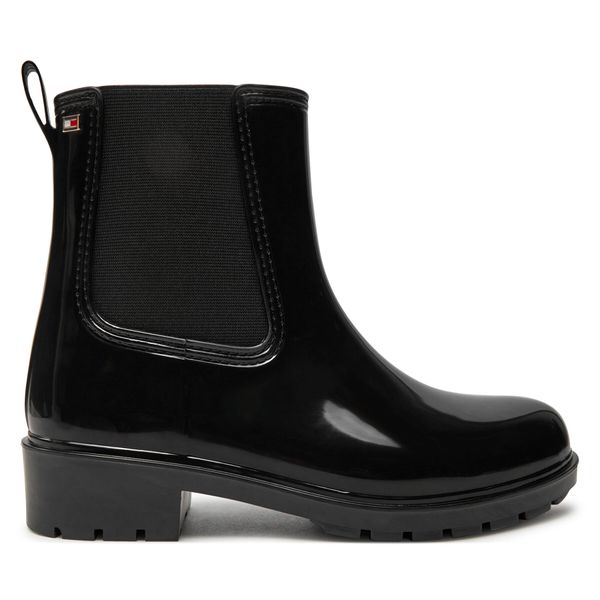 Tommy Hilfiger Гумени ботуши Tommy Hilfiger Flag Rainboot FW0FW08213 Черен