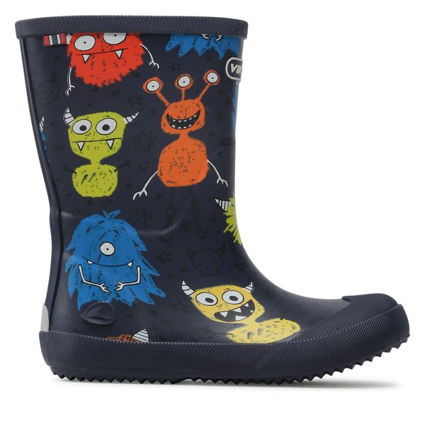Viking Гумени ботуши Viking Indie Print 1-60120-550 Navy/Multi