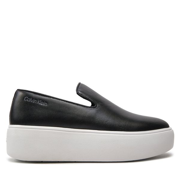 Calvin Klein Гуменки Calvin Klein FLATFORM CUPSOLE SLIP ON LTH HW0HW01893 Черен