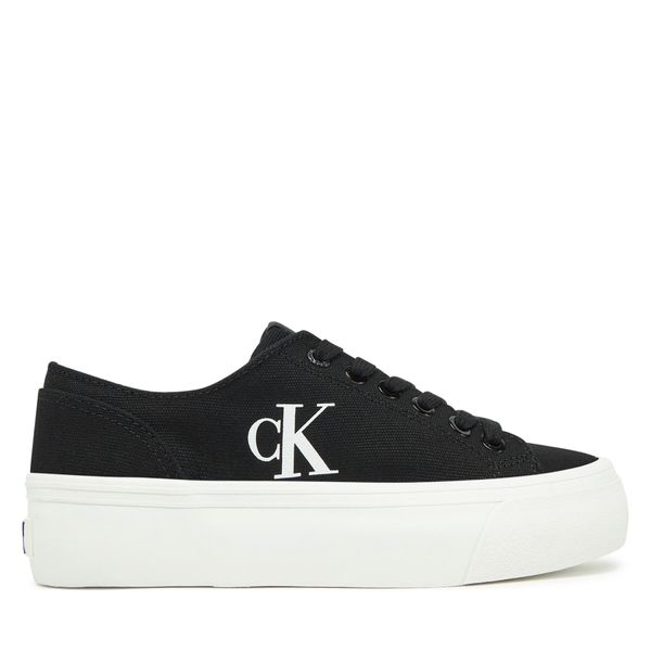 Calvin Klein Jeans Гуменки Calvin Klein Jeans Vulc Flatform Low Cv Mg YW0YW01763 Черен