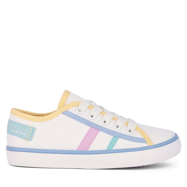 Geox Гуменки Geox J Gisli Girl J454NF 00010 C1372 D Бял