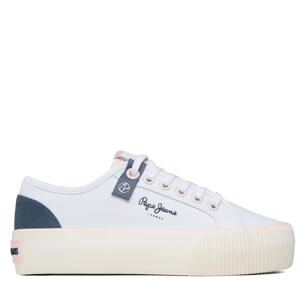 Pepe Jeans Гуменки Pepe Jeans Ottis W Sun PLS31456 Бял