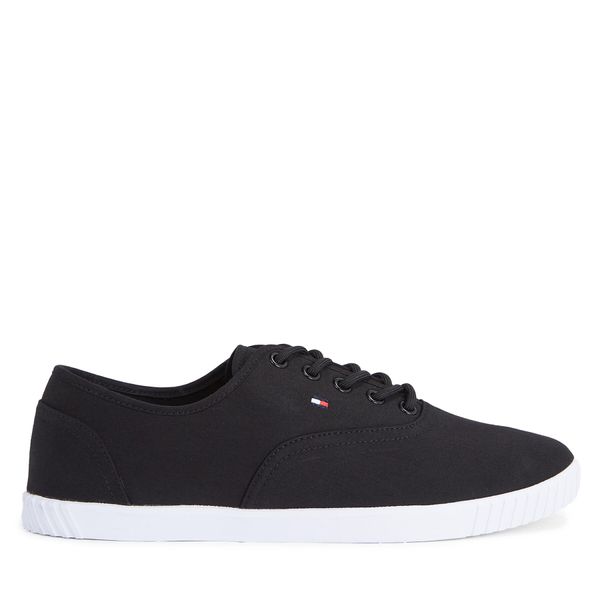 Tommy Hilfiger Гуменки Tommy Hilfiger Canvas Lace Up Sneaker FW0FW07805 Black BDS