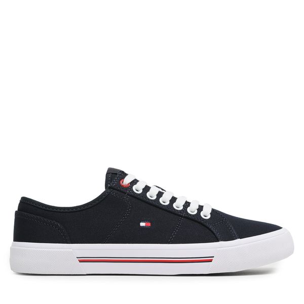 Tommy Hilfiger Гуменки Tommy Hilfiger Core Corporate Vulc Canvas FM0FM04560 Тъмносин