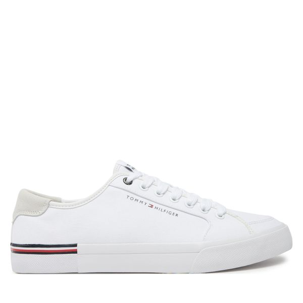 Tommy Hilfiger Гуменки Tommy Hilfiger Core Corporate Vulc Canvas FM0FM05398 Бял