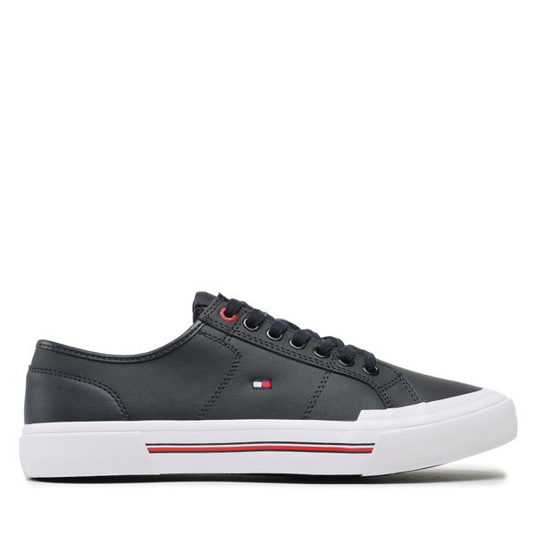 Tommy Hilfiger Гуменки Tommy Hilfiger Core Corporate Vulc Leather FM0FM04561 Тъмносин