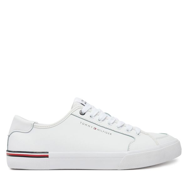 Tommy Hilfiger Гуменки Tommy Hilfiger Core Corporate Vulc Leather FM0FM05399 Бял
