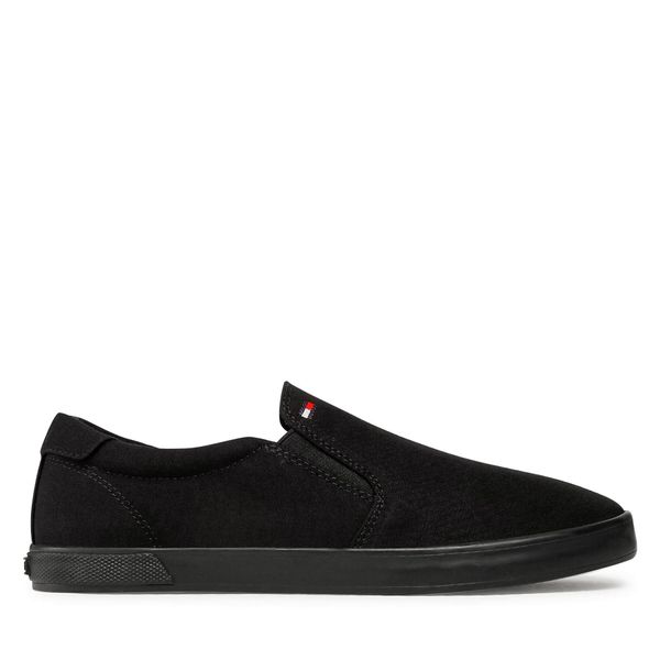 Tommy Hilfiger Гуменки Tommy Hilfiger Iconic Slip On FM0FM00597 Черен