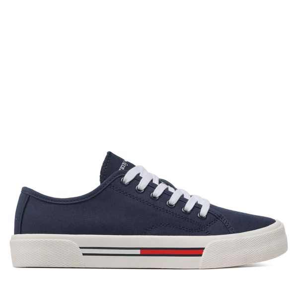Tommy Jeans Гуменки Tommy Jeans Low Cut Wmns Canvas EN0EN02085 Тъмносин