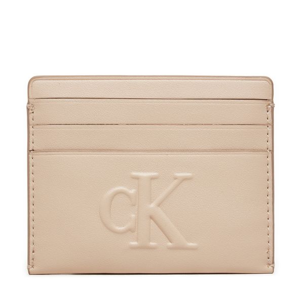 Calvin Klein Jeans Калъф за кредитни карти Calvin Klein Jeans Sculpted Cardcase K60K612747 Бежов