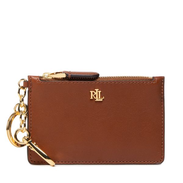 LAUREN RALPH LAUREN Калъф за кредитни карти Lauren Ralph Lauren Zip Card Cas 432876731001 Кафяв
