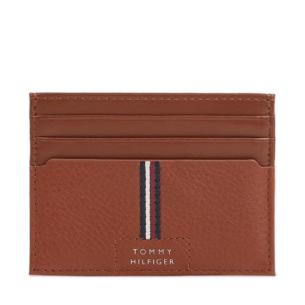 Tommy Hilfiger Калъф за кредитни карти Tommy Hilfiger Th Premium Leather Cc Holder AM0AM12186 Warm Cognac GTY