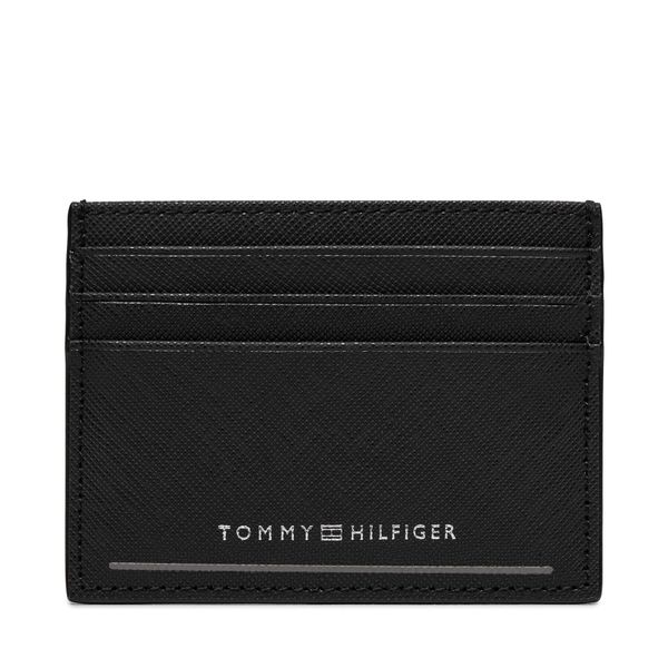Tommy Hilfiger Калъф за кредитни карти Tommy Hilfiger Th Saffiano Cc Holder AM0AM11863 Black BDS