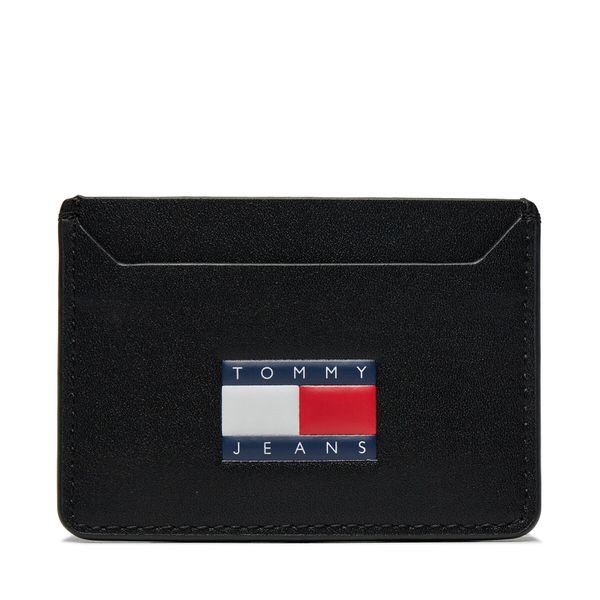 Tommy Jeans Калъф за кредитни карти Tommy Jeans Tjm Heritage Leather Cc Holder AM0AM12085 Black BDS