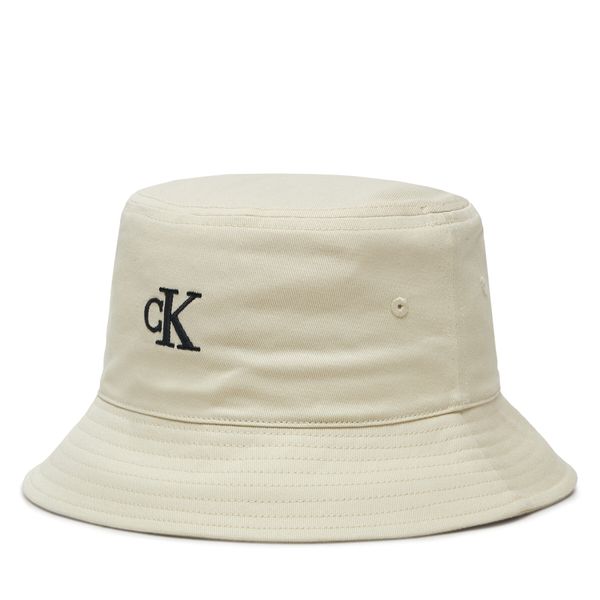 Calvin Klein Jeans Капела Calvin Klein Jeans Embroidered Monogram Bucket Hat LV04K5020G Бял