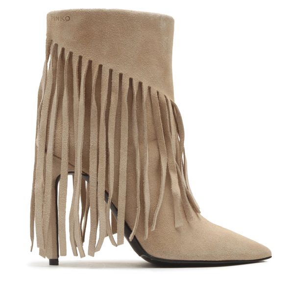 PINKO Каубойски обувки Pinko Olympe Tronchetto PE 23 BLKS1 100573 A0N8 Бежов