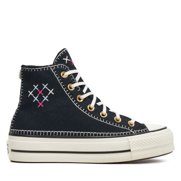 Converse Кецове Converse Chuck Taylor All Star Lift Crafted Stitching Platform A08731C Черен