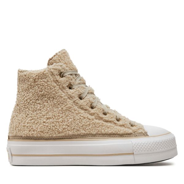 Converse Кецове Converse Chuck Taylor All Star Lift Platform Sherpa A05509C Бежов
