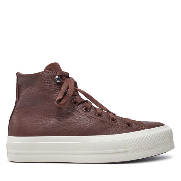 Converse Кецове Converse Chuck Taylor All Star Lift Platform Water Repellent Leather A10362C Кафяв