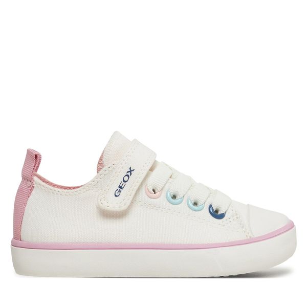 Geox Кецове Geox J Gisli Girl J454NA 00010 C1000 M Бял