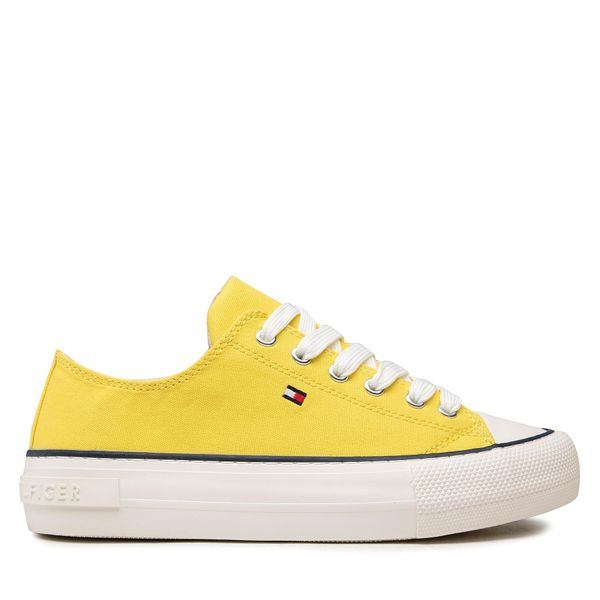 Tommy Hilfiger Кецове Tommy Hilfiger Low Cut Lace-Up Sneaker T3A4-32118-0890 S Yellow 200