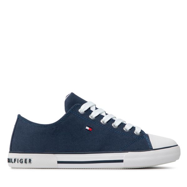 Tommy Hilfiger Кецове Tommy Hilfiger Low Cut Lace-Up Sneaker T3X4-32207-0890 S Тъмносин