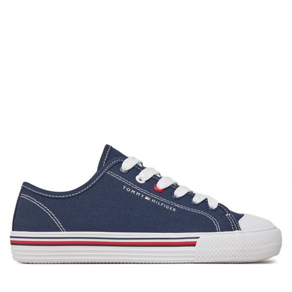 Tommy Hilfiger Кецове Tommy Hilfiger Low Cut Lace Up Sneaker T3X9-33324-0890 S Тъмносин