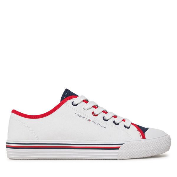 Tommy Hilfiger Кецове Tommy Hilfiger Low Cut Lace Up Sneaker T3X9-33325-0890 S White/Blue/Red Y003