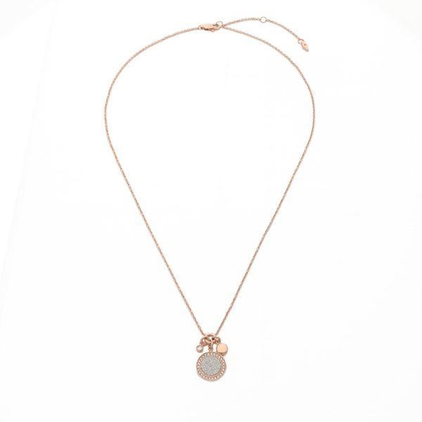 Fossil Колие Fossil JF03265791 Позлатено с розово злато