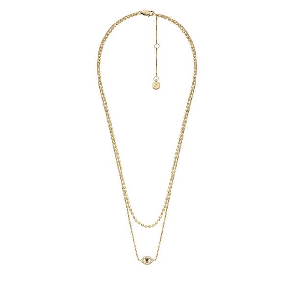 Fossil Колие Fossil Sutton Evil Eye JF04792710 Златист