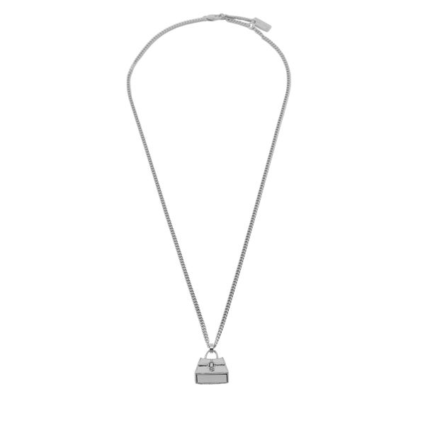 Marc Jacobs Колие Marc Jacobs The St. Marc Cuban-Link Chain Necklace 2F3JNC001J37 Сребрист