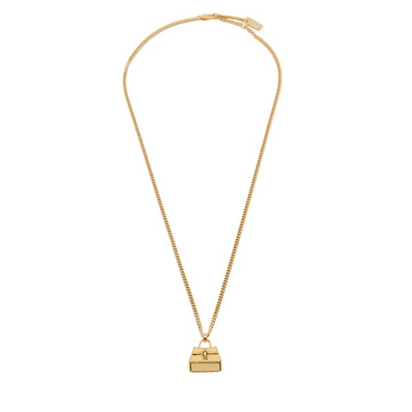 Marc Jacobs Колие Marc Jacobs The St. Marc Cuban-Link Chain Necklace 2F3JNC001J37 Златист