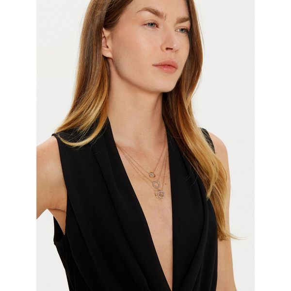 Tory Burch Колие Tory Burch Miller Pave Layered 163733 Златист