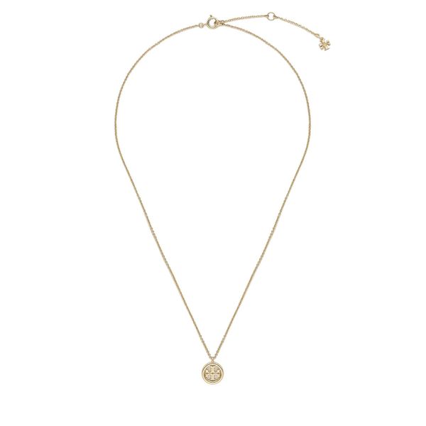Tory Burch Колие Tory Burch Miller Pendant Necklace 137185 Златист