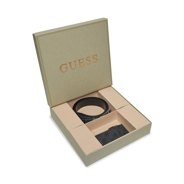 Guess Компелкт калъф за карти и колан Guess Gift Box GFBOXM P3305 BLA