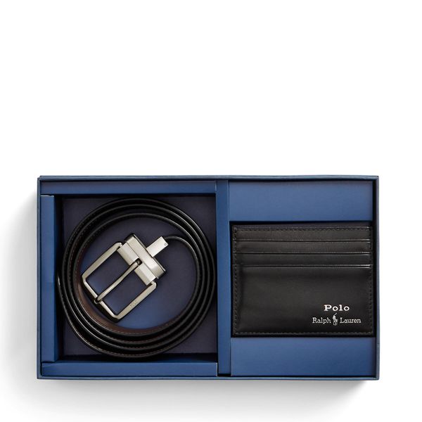 Polo Ralph Lauren Компелкт калъф за карти и колан Polo Ralph Lauren 405880721001 Черен