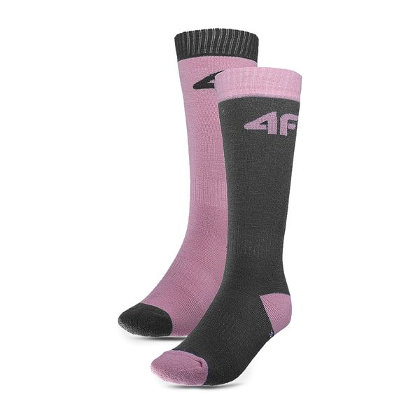 4F Комплект 2 чифта чорапи за ски 4F 4FJWAW23UFSOF116 Цветен