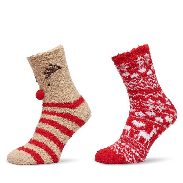 Pieces Комплект 2 чифта дълги чорапи дамски Pieces 17143278 Цветен