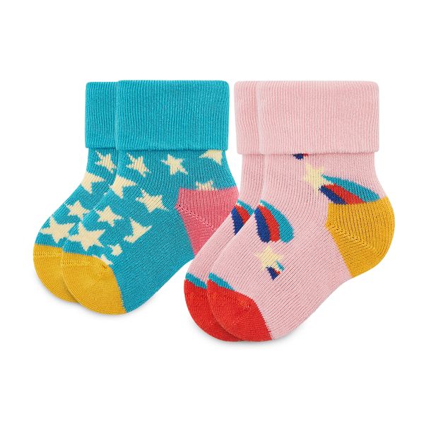 Happy Socks Комплект 2 чифта дълги чорапи детски Happy Socks KSST45-6300 Цветен